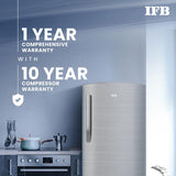 IFB 197L 5 Star Direct Cool Single Door Refrigerator (2024 Model, IFBDC-2235DBSE, Brush Grey, Advanced Inverter Compressor, Extraordinary Storage with Humidity Controller)