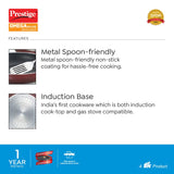 Prestige Aluminium Omega Deluxe Festive Pack 4 Pc Set(Omni Tawa- 28Cm,Fry Pan- 24Cm, Kadai- 24Cm & Milk Pan- 16Cm)