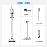 Midea 18P Cordless Vacuum Cleaner with BLDC Motor, Stand, 5-Stage HEPA Filtration, LED Light, 180° Rotatable Brush, Lightweight, Detachable Handheld, Ideal for Car Cleaning & Homes with Pets