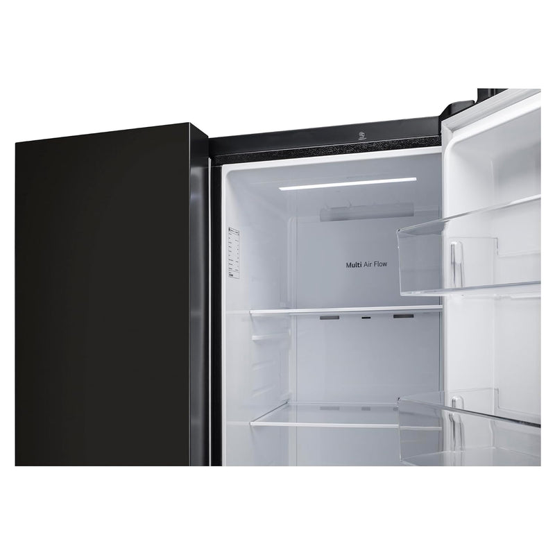 LG 655 L Frost Free Side by Side Refrigerator with Smart Inverter Compressor, Express Freeze & Multi Air-Flow (Dazzle Steel, GL-B257HDSY)