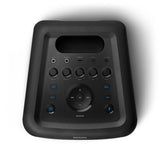 Philips Audio TAX3206/94 80W Bluetooth Party Speaker with 14 Hours Play Time, Karaoke Features, Guitar and Mic Input, Party Lights and Carry Handle (Black)