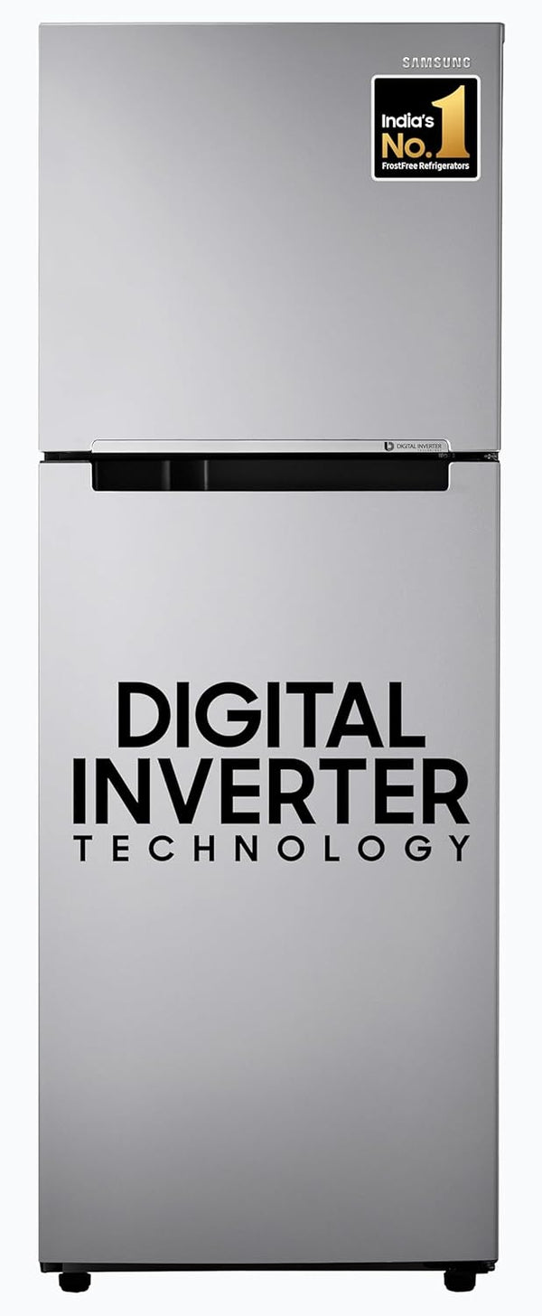 Samsung 236 L 3 Star Digital Inverter Frost Free Double Door Refrigerator RT28C3053S8HL Silver Elegant Inox 2024 Model