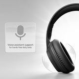 PHILIPS TAH4050 Wireless Bluetooth Headphones with Mic, 40mm Dynamic Drivers, Bluetooth 6.0, Up to 30H Playtime, Dual Device Pairing, USB-C Fast Charging, AUX Support, Over-Ear Headset, Black