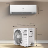 Godrej 1.5 Ton 3 Star| New 2026 Star Rated| Inverter Split AC | 5-in-1 Convertible Cooling | 5 Year Comprehensive Warranty| AI Powered| Heavy Duty Cooling at 52°C| (AC 1.5T TR HIC 18N3TH WA)