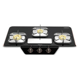 BAJAJ GF8 Frameless with 1 Jumbo Glass C Manual Gas Stove  (3 Burners)