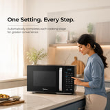 Midea 28 L Convection Microwave oven with Air Fry & Grill (MMOP03XA-ECSEBK) | 326 Auto cook menu | 900W | Child Lock