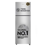 Haier 240 L 2 Star Frost Free Twin Inverter Double Door Refrigerator with Cool Pad for Extended Freezer Cooling & Spacious Fresh Zone (HEF-252EGSA-P, Moon Silver, 2026 Model)