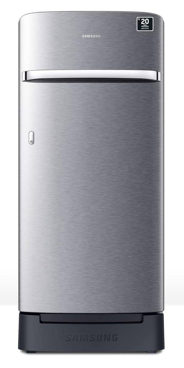 Samsung 189 L 5 Star Digital Inverter DirectCool Single Door Refrigerator RR21C2H25S8HL Silver Elegant Inox Base Stand Drawer 2023 Model