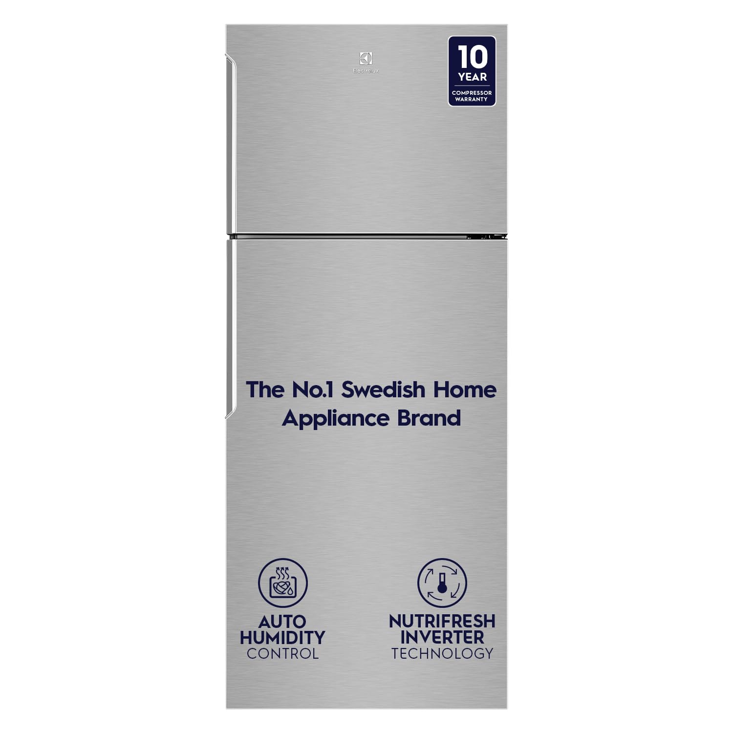 Electrolux 461L Frost Free Inverter Double Door Refrigerator, Top Freezer, TasteLockAuto & TasteGuard Technology, Arctic Silver Steel, UltimateTaste 500, ETB4600C-A | Open Box like New |
