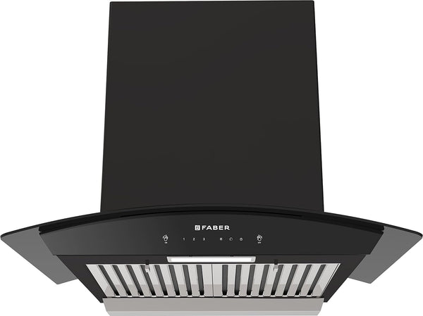Faber 60 cm 1500 hr Autoclean Kitchen Chimney Autoclean Alarm Mood L Made in IndiaHOOD PRIMUS PLUS ENERGY IN HCSC BK 60Touch Gesture Control Black