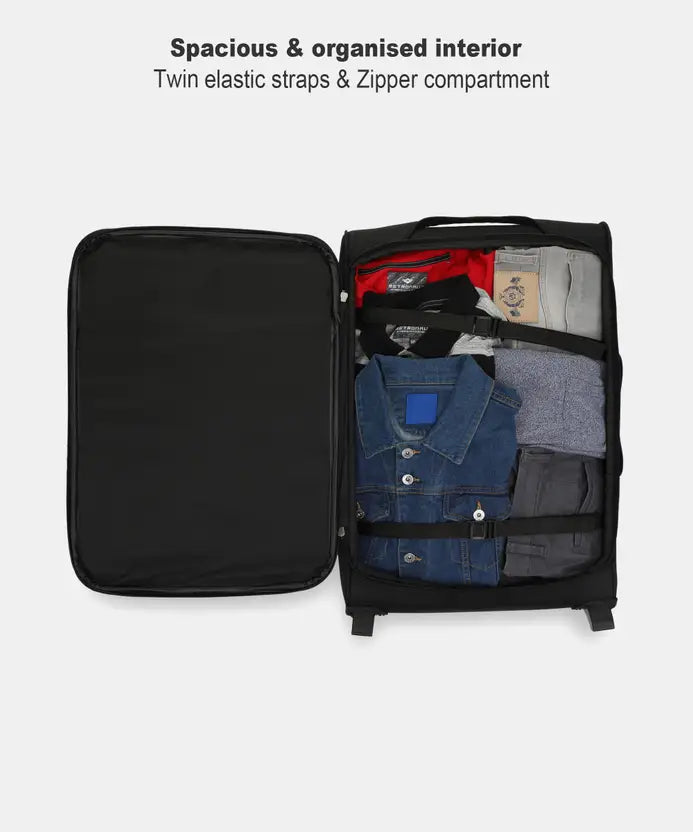 Metronaut Large Check-In Suitcase (75 Cm) 2 Wheels - Advantage - Black