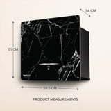 Beyond Appliances Cube 60 BLDC Plug N Play Ductless Kitchen Chimney | 1600 CMH | Auto Clean | 5-Stage Charcoal Activated Filter | Touch Control | 3-way Suction | 45dB Low Noise | Black,CUBE60-BLDC-NOIR(BA-CU-NR-PP-BL-60-CH)