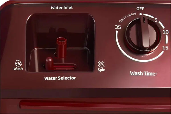 Voltas Beko by A Tata Product 7.2 kg Semi Automatic Top Load Washing Machine Maroon, White