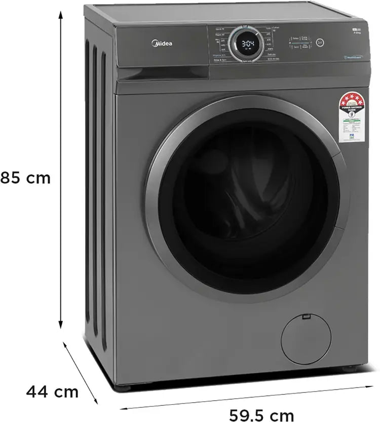 MF100W70/T-IN, MIDEA, FAFL 7.0 KG, MF100 SERIES, SILVER COLOUR (open Box Like New)