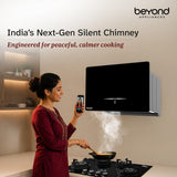 Beyond Appliances Cube 75 BLDC Plug N Play Ductless Kitchen Chimney | 1600 CMH | Auto Clean | 5-Stage Charcoal Activated Filter | Touch Control | 3-way Suction | 45dB Low Noise | Black,CUBE75-BLDC-BLACK(BA-CU-CB-PP-BL-75-CH)