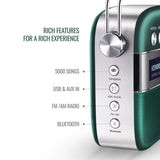 Saregama Carvaan 2.0 Hindi Portable Music Player 5000 Pre-Loaded Songs with Podcast, FM/BT/AUX (Emerald Green)