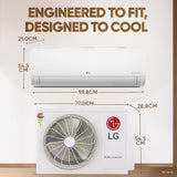LG 1.5 Ton 4 Star AI DUAL Inverter Split AC (Copper, Super Convertible 6-in-1 Cooling, HD Filter with Anti-Virus Protection, 2023 Model, RS-Q19ENYE1, White)