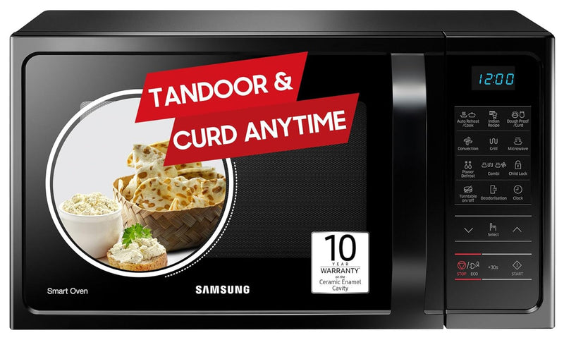 Samsung 28L, Convection Microwave Oven with Curd Making(MC28A5013AK/TL, Black)