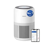 Philips AC0950 Smart Wifi Air Purifier for Home, White Real-Time AQI | Covers 300 sq.ft | CADR 250 m³/h | HEPA & Active Carbon Filter | Air+ App Control with Scheduler