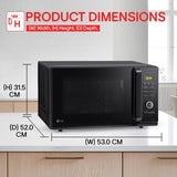 LG 32 L Convection Microwave Oven (MC3286BLT, Black, Auto Cook Menu, Diet Fry and with Stainless Steel Cavity)