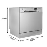 Faber 8 Place Dishwasher | 6 Wash Programs |Adjustable Upper Rack & Cutlery Tray | 8L Water/Cycle| FFSD 6PR 8S Ace Inox