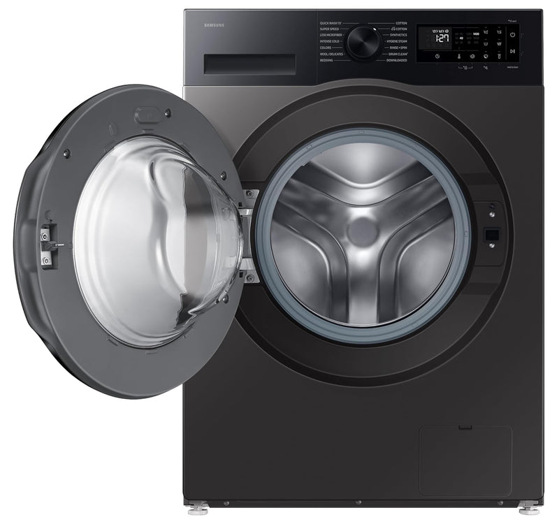 Samsung 9 kg, 5 star, AI EcoBubble, Super Speed, Wi-Fi, Hygiene Steam with Inbuilt Heater, Digital Inverter, Fully-Automatic Front Load Washing Machine (WW90DG5U24AXTL, Inox)