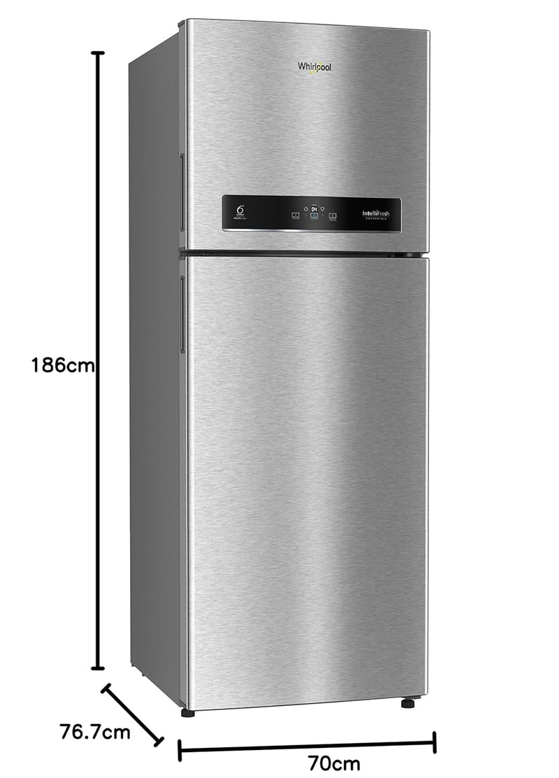 Whirlpool 467L 2star IntelliFresh Convertible Inverter Frost Free Double Door Refrigerator (IF INV CNV 515 ALPHA STEEL-Z, 2s)