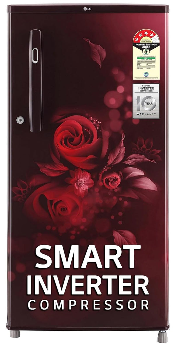 LG 185 L 4 Star Direct-Cool Inverter Single Door Refrigerator (GL-B199OSEY)