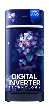 Samsung 215 L, 5 Star, Digital Inverter, Direct-Cool Single Door Refrigerator (RR23H2H35HS/HL, Hydrangea Blue, Base Stand Drawer, Single Touch Defrost, )