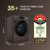 IFB 9 Kg 5 Star, DeepClean® Technology, AI Powered, WiFi, Fully Automatic Front Load Washing Machine (EXECUTIVE MXN 9014K CMS, PowerSteam®, 9 Swirl, Steam Refresh, Inbuilt Heater, Eco Inverter, Mocha)