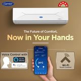 Carrier 1.5 Ton 5 Star Wi-Fi Smart Flexicool Inverter Split AC (Copper, Convertible 6-in-1 Cooling,Smart Energy Display,HD & PM 2.5 Filter, ESTER EDGE FXi (Wi-Fi), CAI19EE5R35W0,White)