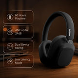 PHILIPS TAH6550 Bluetooth Wireless Over-Ear Headphones with 3 Mics, 60 Hours Battery Life, 40mm Drivers, Bluetooth 5.3,