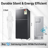 Samsung 396 L, 3 Star, Convertible 5-in-1, Digital Inverter, Frost Free Double Door, Bespoke AI WiFi Enabled Refrigerator (RT41DG6A4DB1HL, Black Matte)