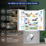 Electrolux 524L Frost Free Inverter French Door Refrigerator, TasteLockAuto Technology, Auto Ice & Even Temp Function, Arctic Silver Steel, UltimateTaste 700, EHE5224C-A | Open Box like New |