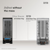 IFB 187L 2 Star Direct-Cool Single Door Refrigerator with 30 Hrs Cooling Retention, Big Vegetable Box, XL Bottle Bin & 4 Year Super Warranty (2026, IFBDC-213BXBWE, Wild Flower Blue)