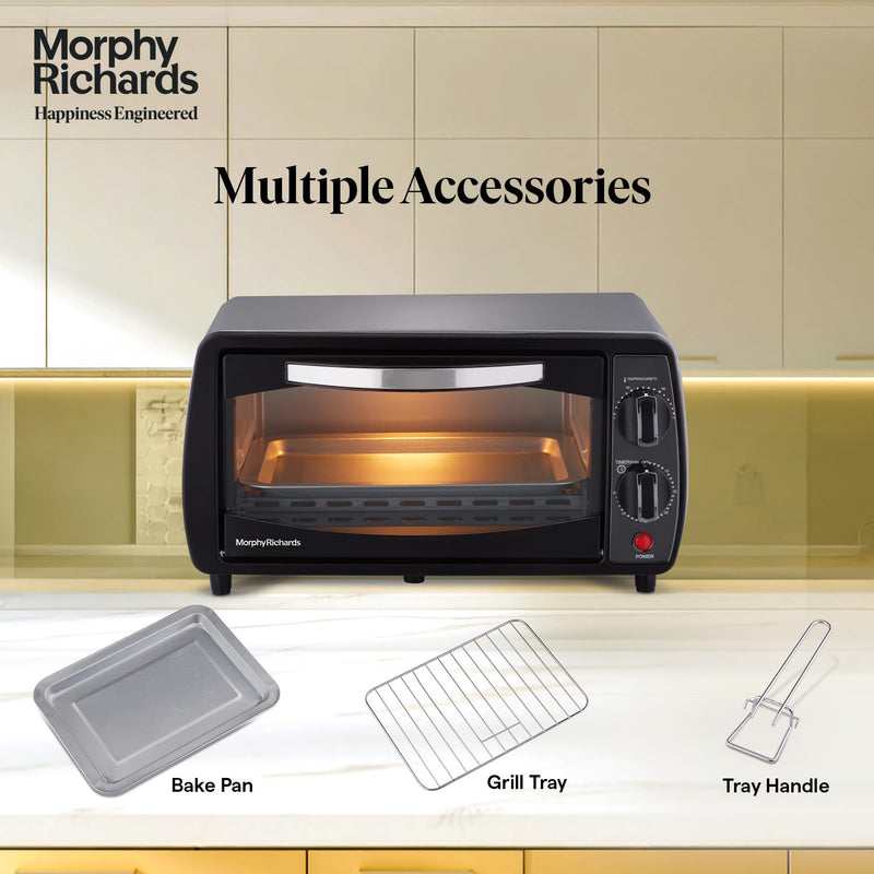 Morphy Richards 10BL Otg Oven For Kitchen, Cooking Range With Oven And Grill For Baking, Tandoor, Manual, 800 Watts, 10L