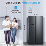 MDRS791MIF28IND, Midea, Side by Side , 592 L, Inverter, Jazz Black,WiFi (open Box Like New)