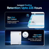 Haier HFC-175SM5, 5 Star Rating, Single Door Convertible Deep Freezer, Inside Metal Liner with Deo Fresh Technology, Compact Design & Removable Gasket (White)