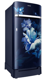 Samsung 189L 5 Star, Inverter, Direct-Cool Single Door Refrigerator (RR21C2H25UZ/HL,Midnight Blossom Blue) Base Stand Drawer