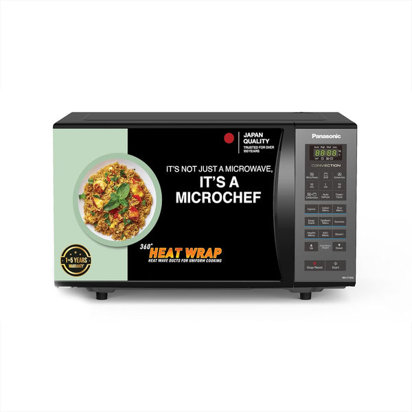 Panasonic 23L Convection Microwave Oven(NN-CT353BFDG,Black Mirror, 360° Heat Wrap, Magic Grill)