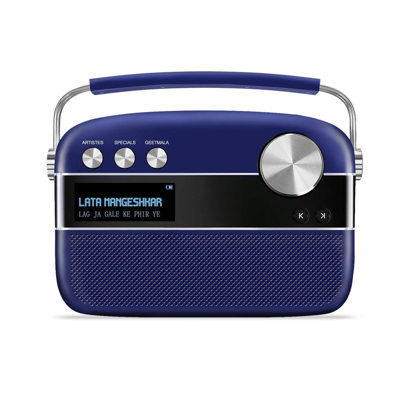 Saregama Carvaan Premium Hindi - Portable Music Player with 5000 Preloaded Songs, FM/BT/AUX  (Royal Blue)