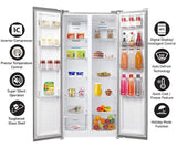 Lifelong 505 L Frost Free Side by Side Refrigerator (Silver, LLSBSR505)