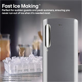 LG 185 L, 5 Star, Smart Inverter, Direct Cool Single Door Refrigerator (GLD1956ZAPZ, Shiny Steel, Base stand with Drawer, Fit Max Chiller Tray & Fast Ice Making)