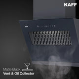 KAFF 1450 m3/hr 60 cm Slant Filterless Auto Clean Kitchen Chimney, Touch & Motion Sensor | Black | KES 60A