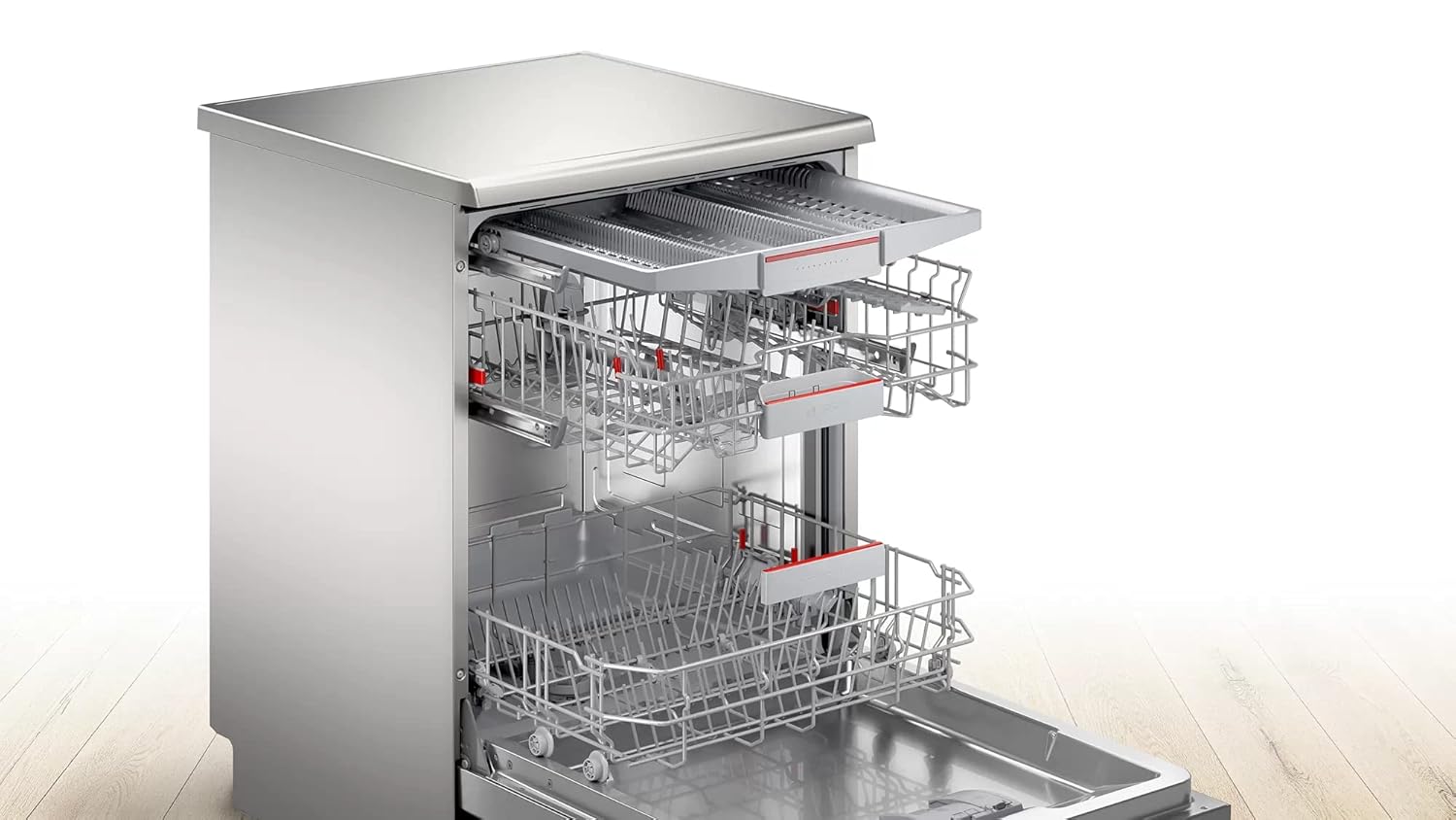 Bosch 14 Place Settings free-standing Dishwasher (SMS6HVI01I, Fingerprint free steel)