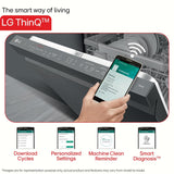 LG 15 Place Setting Dishwasher for Indian Utensils|Cleans Kadhai & Pressure Cooker|TrueSteam & QuadWash Technology|Inverter| Freestanding Dishwasher with Auto Open Door & WiFi (DFB435FV, Prime Silver)