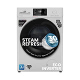 IFB 8 kg 5 Star with Steam Refresh program, 9 Swirl Wash, Eco Inverter, Touch Panel with AI Fully Automatic Front Load Washing Machine with In-built Heater White SENATOR GXN 8012