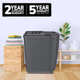Whirlpool 7 Kg 5 Star Superb Atom Semi-Automatic Top Loading Washing Machine (SUPERB ATOM 70I Grey Dazzle, TurboScrub Technology)