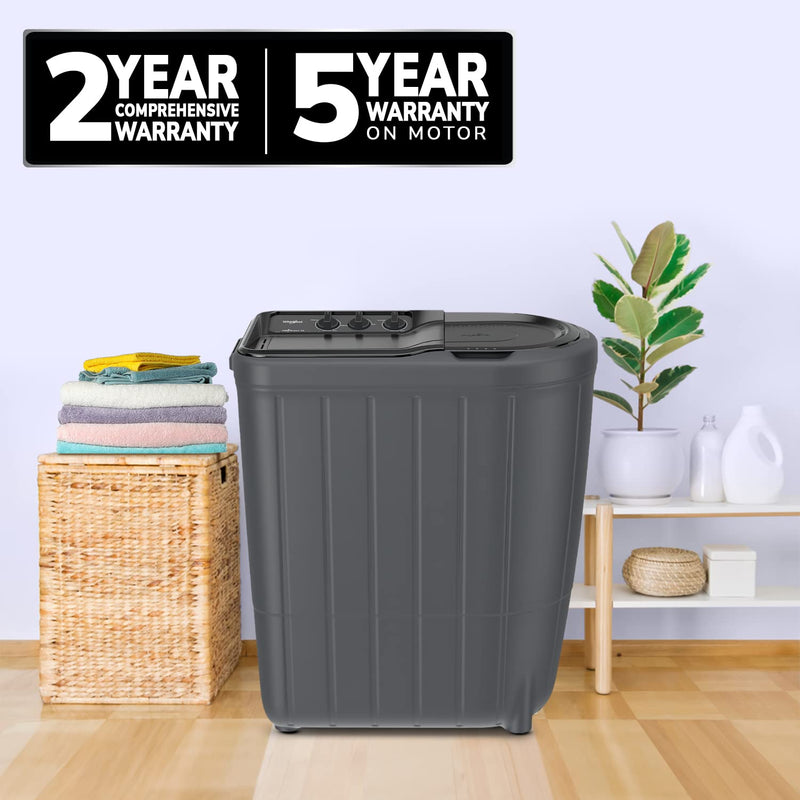 Whirlpool 7 Kg 5 Star Superb Atom Semi-Automatic Top Loading Washing Machine (SUPERB ATOM 70I Grey Dazzle, TurboScrub Technology)