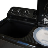 Haier 9Kg Semi Automatic Top Load Washing Machine,Toughened Glass HTW90-196BBK(Black)